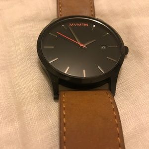 MVMT men’s watch with genuine leather strap